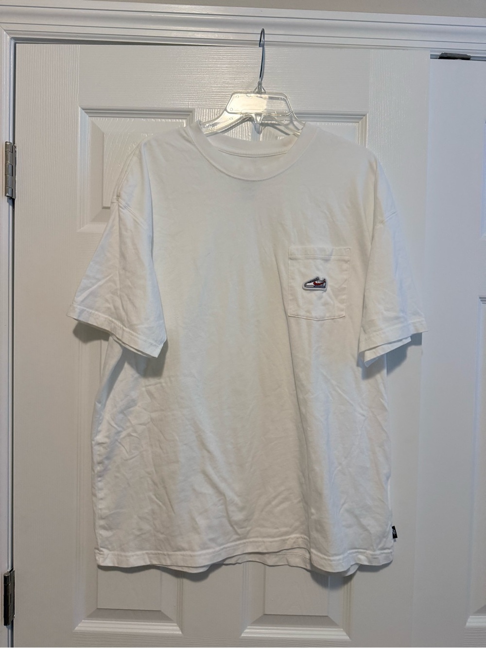 Nike White Short Sleeve Pocket Tee